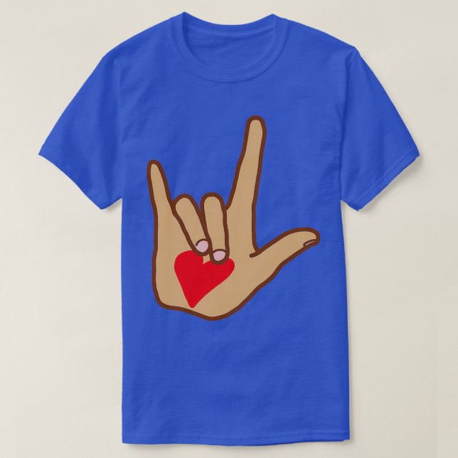Love American Sign Language Hand T-Shirt (Design Front)