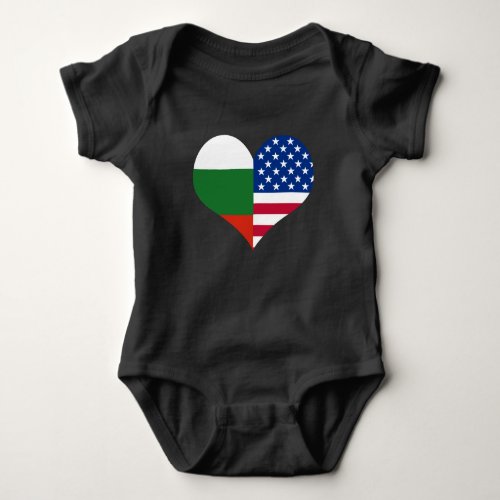 Love AmericanUSA Bulgarian Flag Baby Bodysuit