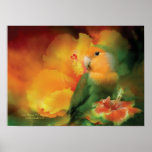 Love Among The Hibiscus Art Poster/Print Poster