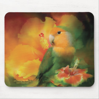 Love Among The Hibiscus Mousepad