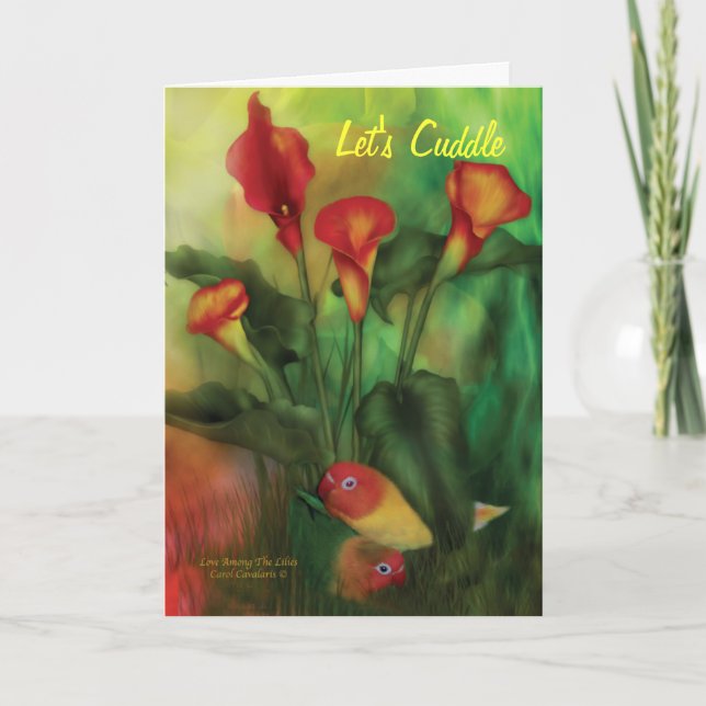 Love Among The Lilies Valentine's Day ArtCard Holiday Card (Front)