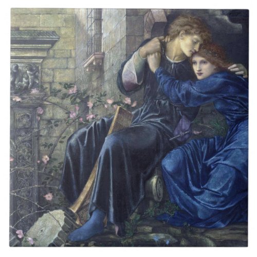 Love Among the Ruins by Edward Burne_Jones Ceramic Tile