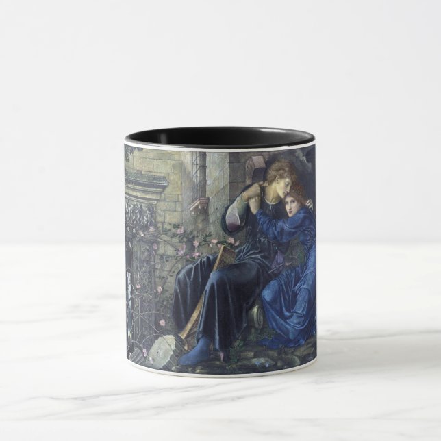 Love Among the Ruins (by Edward Burne-Jones) Mug (Center)