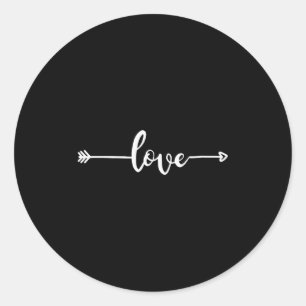 Love Amor Arrow Valentines Day Love Heart Couples  Classic Round Sticker