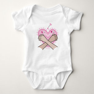 LoVe, AmOr in Sign Language Baby Bodysuit