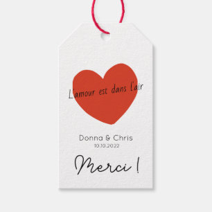 Love / Amour Wedding Gift Tag