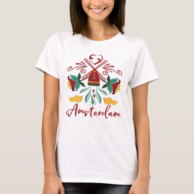Love Amsterdam,  Netherlands (Holland) T-Shirt (Front)