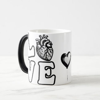 LOVE Anatomical Human Heart  Color Morph Mug