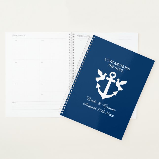Love anchors the soul nautical quote wedding  planner (Display)