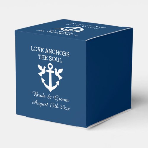 Love anchors the sould cute wedding slogan favor boxes