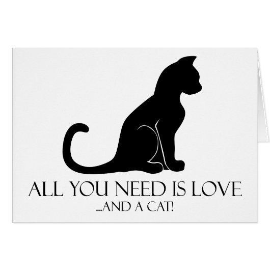 Love And A Cat Cards (Front Horizontal)