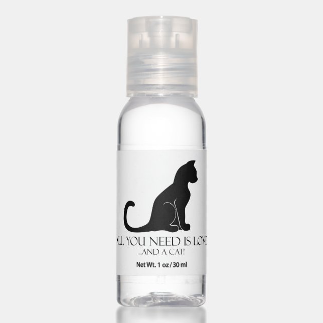 Love and A Cat Hand Sanitizer (Front)