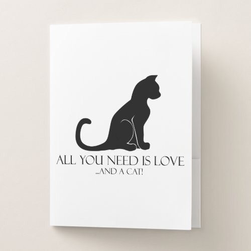 Love and A Cat Pocket Folder