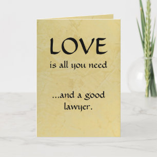 Love And A Good Lawyer Letterpress Thank You Card
