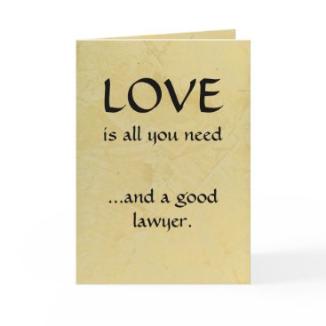 Love And A Good Lawyer Thank You Card Love And A Good Lawyer Thank You Card