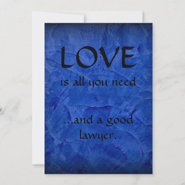Love And A Good Lawyer Thank You Card (Front)