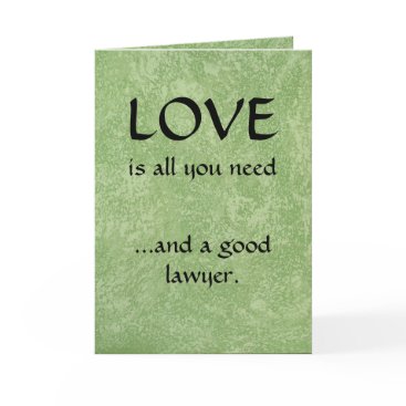 Love And A Good Lawyer Thank You Card Love And A Good Lawyer Thank You Card