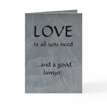 Love And A Good Lawyer Thank You Card Love And A Good Lawyer Thank You Card