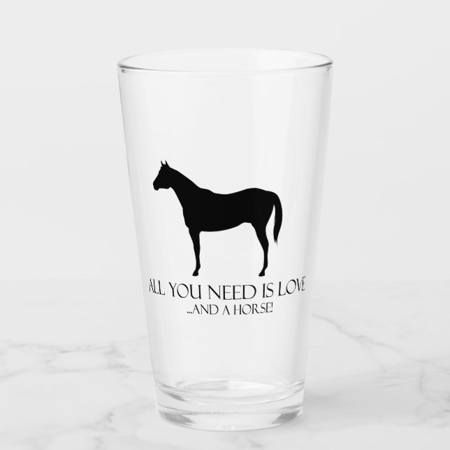 Love And A Horse Glass (Front)