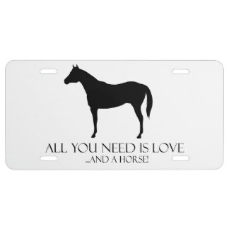 Love And A Horse License Plate