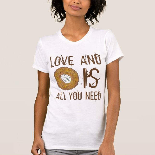 Love and a Latke Is All You Need Jewish Holiday T-Shirt (Front)