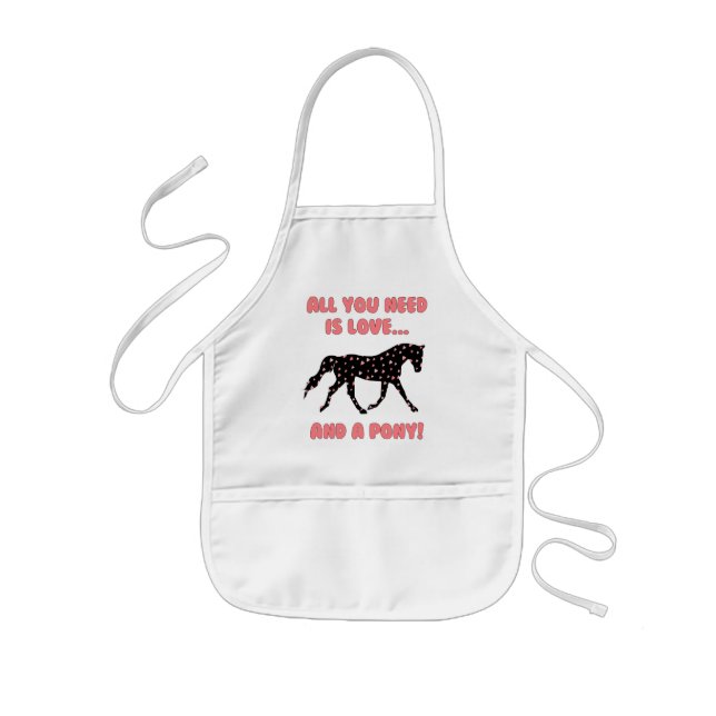 Love and a Pony Kids' Apron (Front)