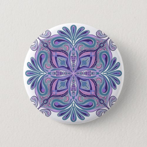 Love and Balance Mandala Button