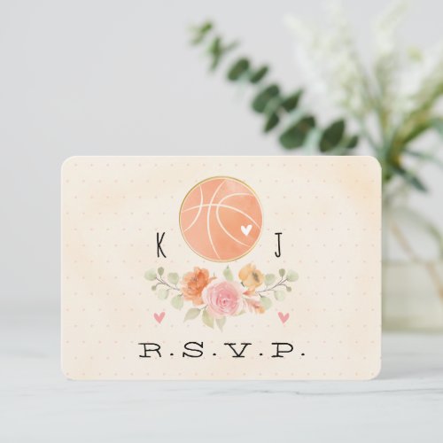 Love and Basketball Wedding RSVP Card