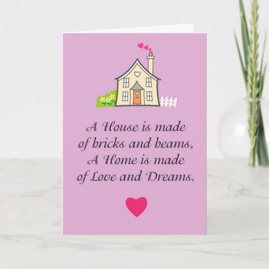 Love and best wishes in your new home card | Zazzle.com