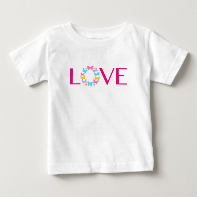 Love and Butterflies Baby T-Shirt (Front)
