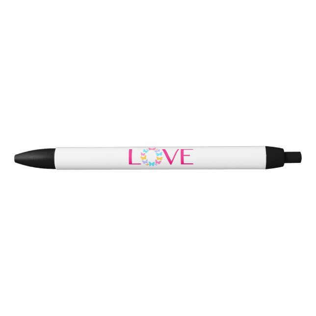 Love and Butterflies Black Ink Pen (Front)