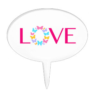 Love and Butterflies Cake Topper