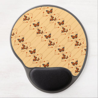 Love and Butterflies in orange Gel Mouse Pad