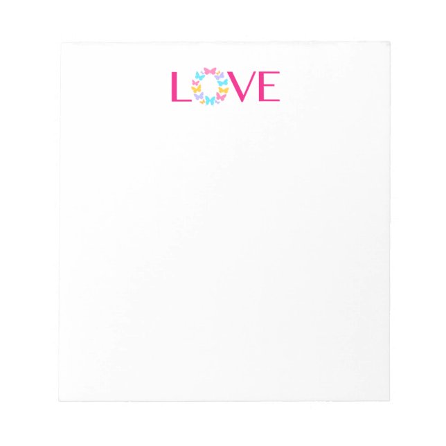 Love and Butterflies Notepad (Front)