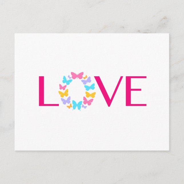  Love and Butterflies Postcard (Front)