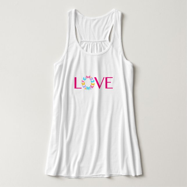 Love and Butterflies Tank Top (Design Front)