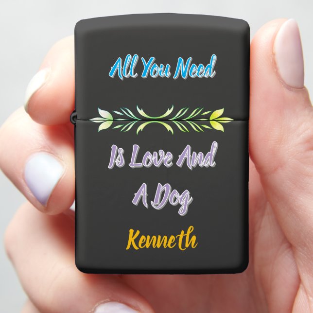 Love and canine friendship reminder zippo lighter (In Hand)