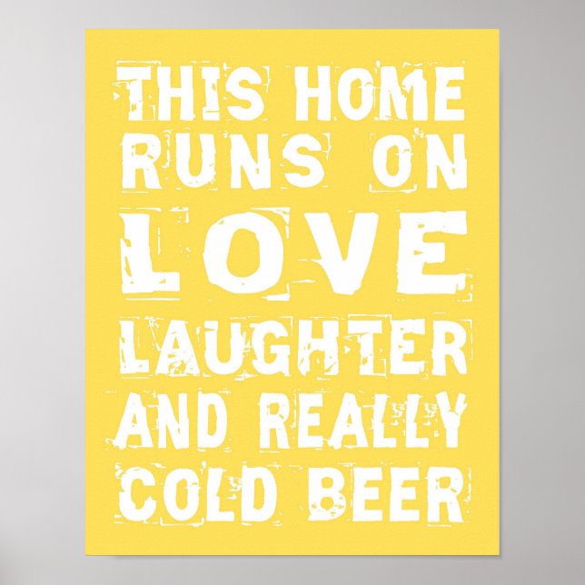 Love and Cold Beer Poster (Front)