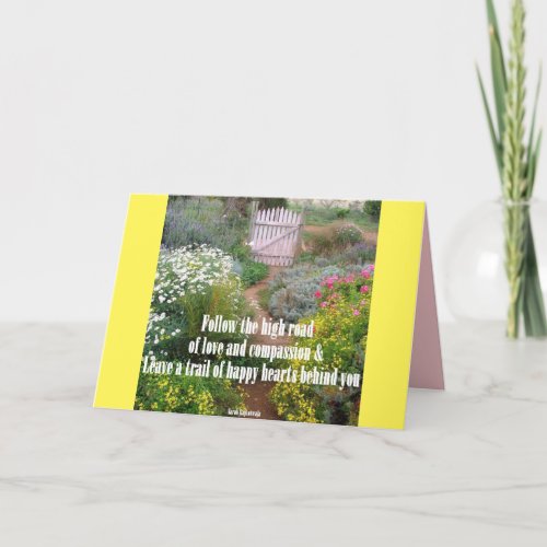 Love and Compassion Quote Flower Garden Card