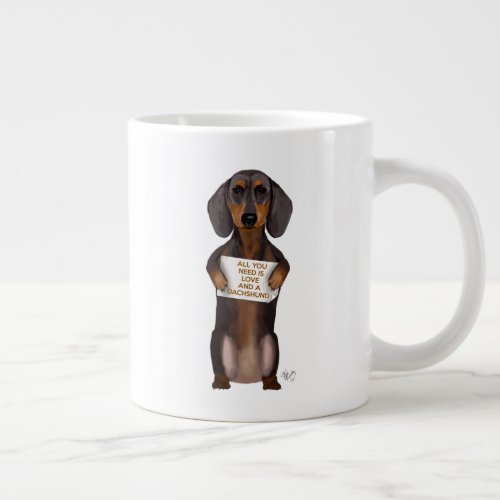 Love and Dachshund Giant Coffee Mug