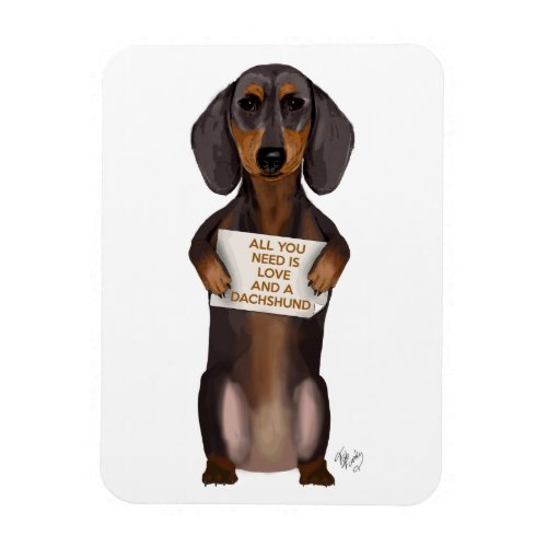 Love and Dachshund Magnet