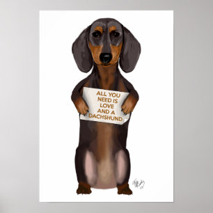 Love and Dachshund Poster