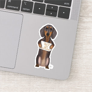 Love and Dachshund Sticker