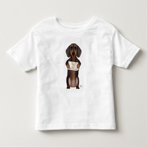 Love and Dachshund Toddler T_shirt
