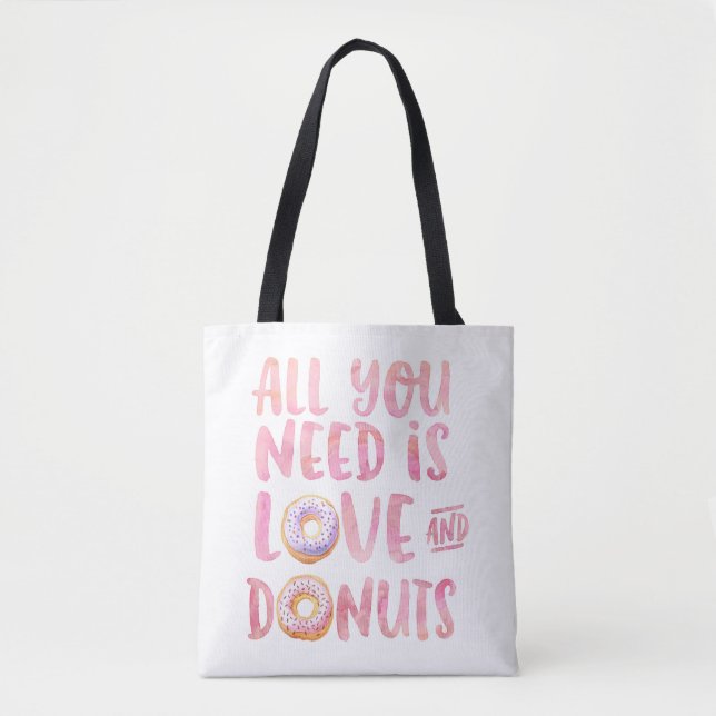 Love and Donuts Tote Bag (Front)