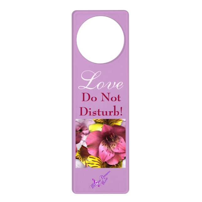 Love and Flowers, Do Not Disturb Door Hanger (Front)