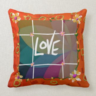 Love and Flowers  Throw Pillow