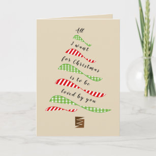 Love and Fun All I Want For Christmas Greeting Holiday Card