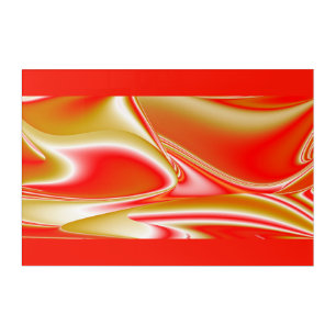 Love and Gold Abstract 3D Rainbowart Acrylic Print