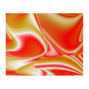 Love and Gold Abstract 3D Rainbowart Acrylic Print
